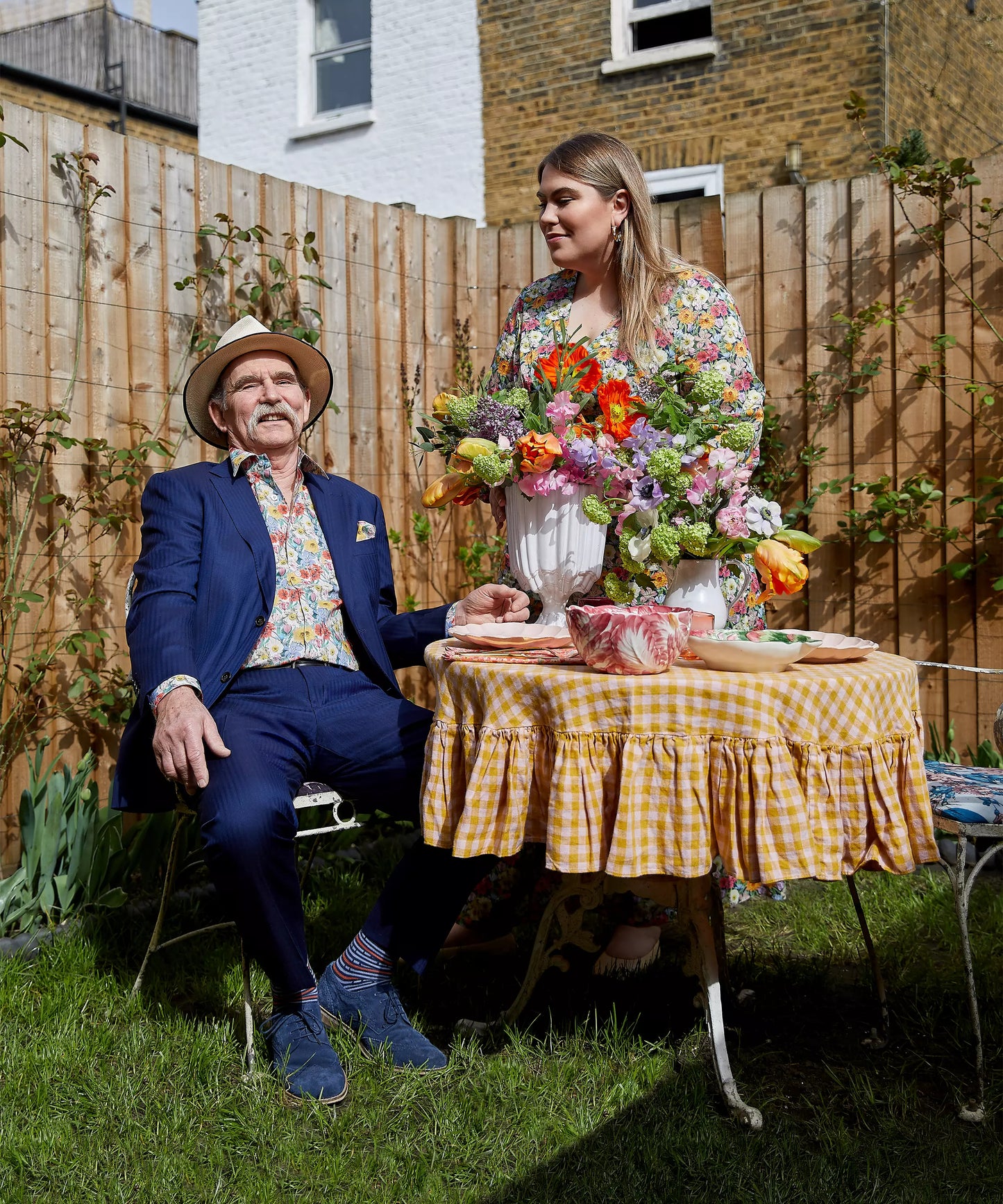 Melody Blooms - Tana Lawn - Navy