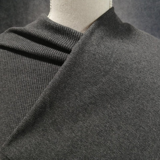 Organic Cotton 2×2 Rib, CHARCOAL MIX