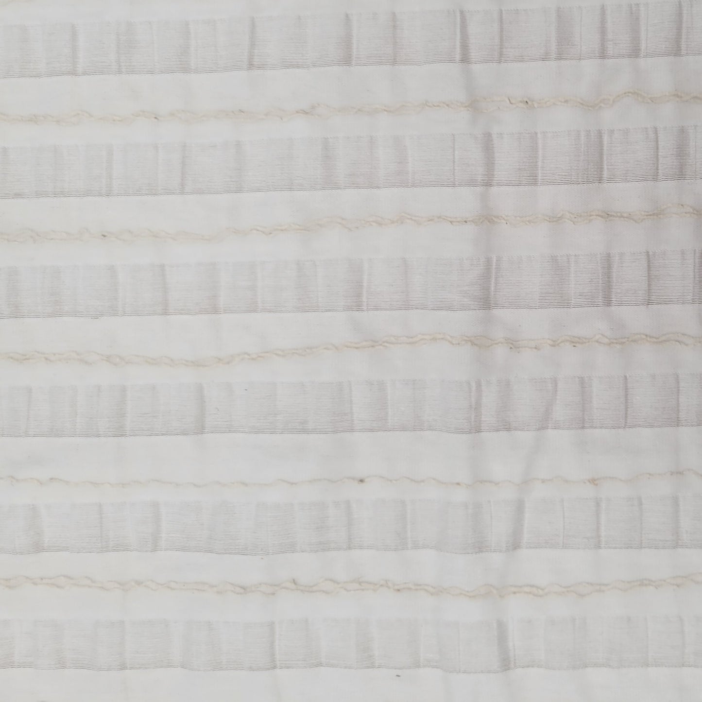 Pleated Stripe Cotton on Organza Base - Off White - Film Studio Deadstock