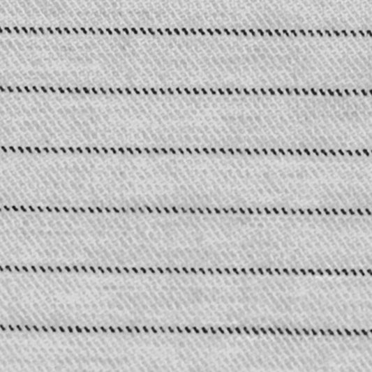18" Remnant - Viyella Organic Cotton Stripes - Black Stripe & Light Grey