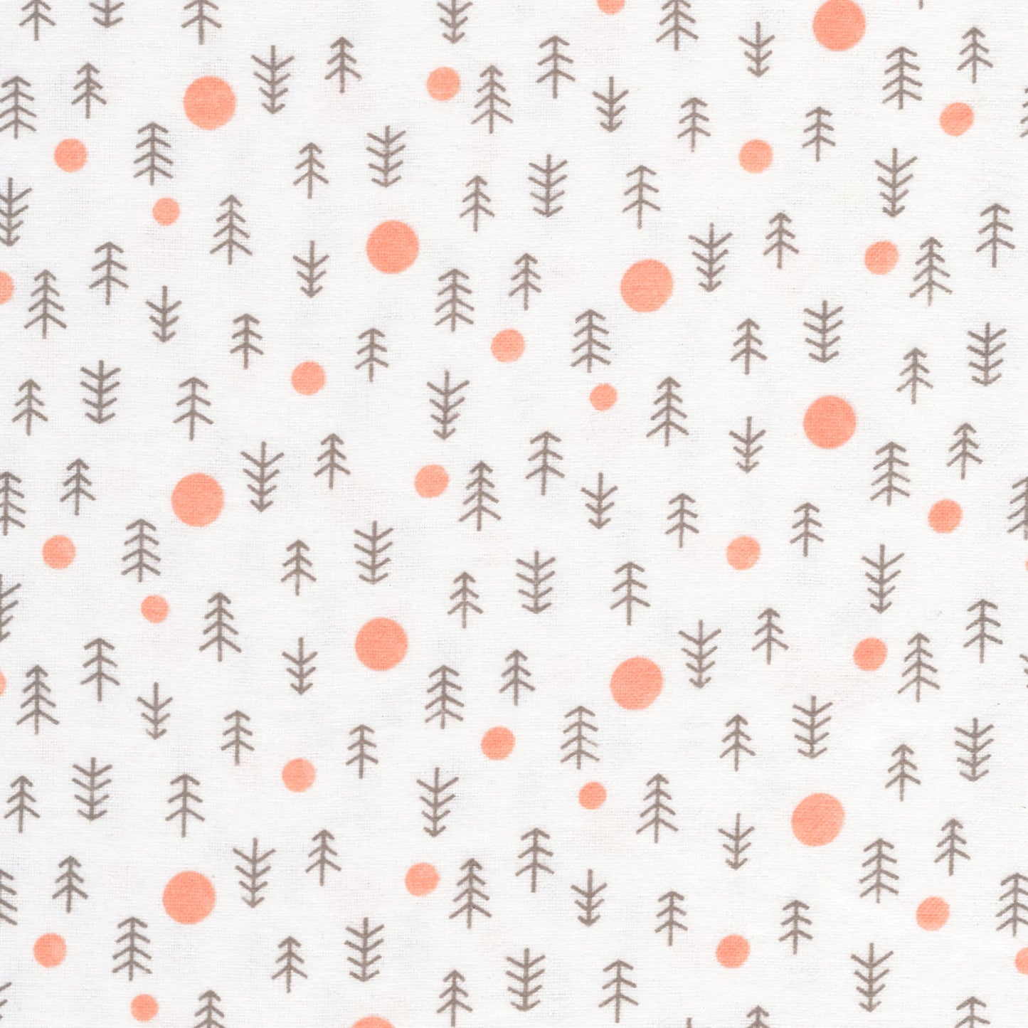 29" Remnant - Winter Forest - White - Organic Cotton Flannel