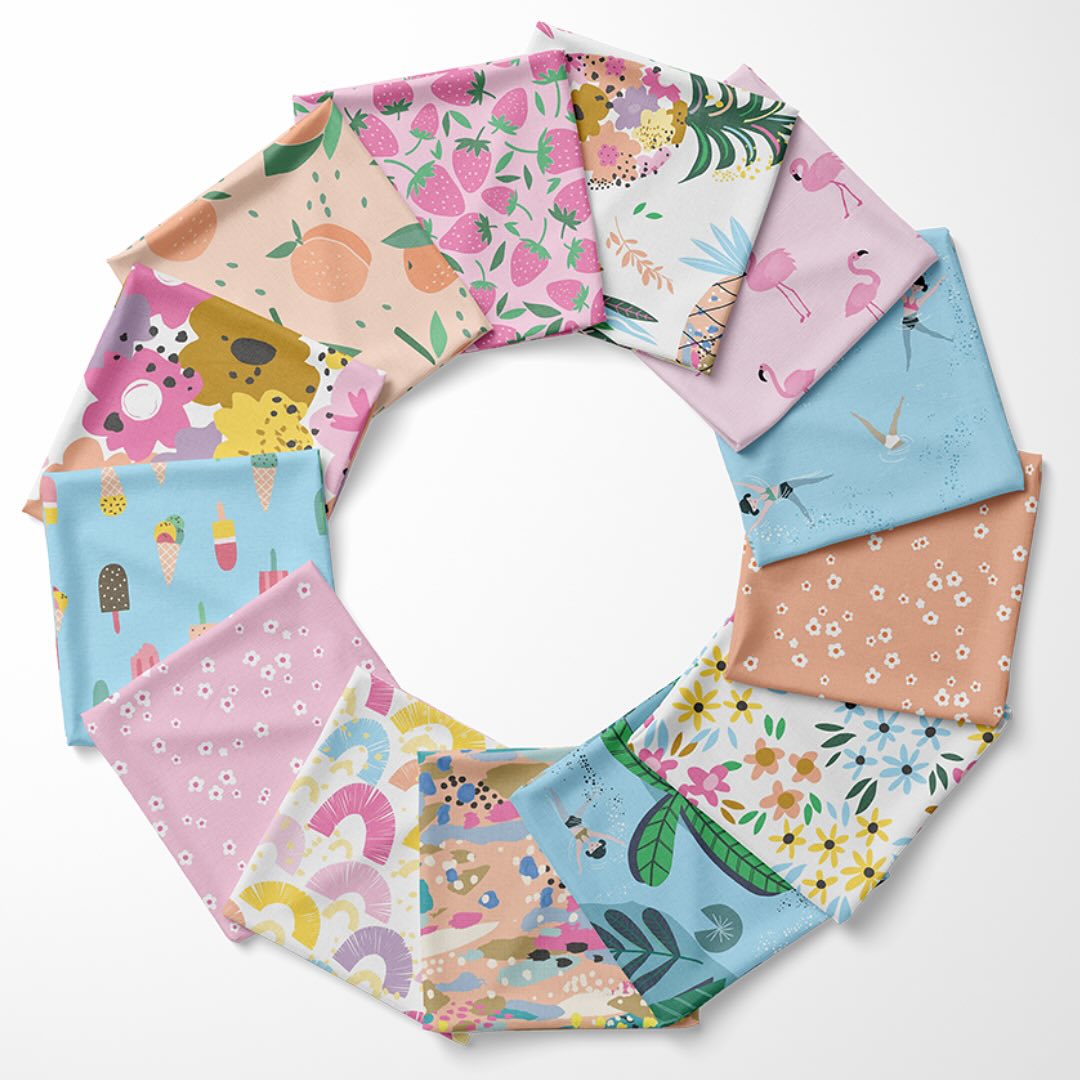 Abstract Summer - Pineapple Crush - Cotton Fabric