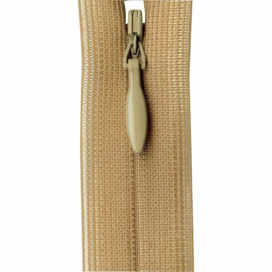 Invisible Closed End Zipper 60cm (24″) - Beige