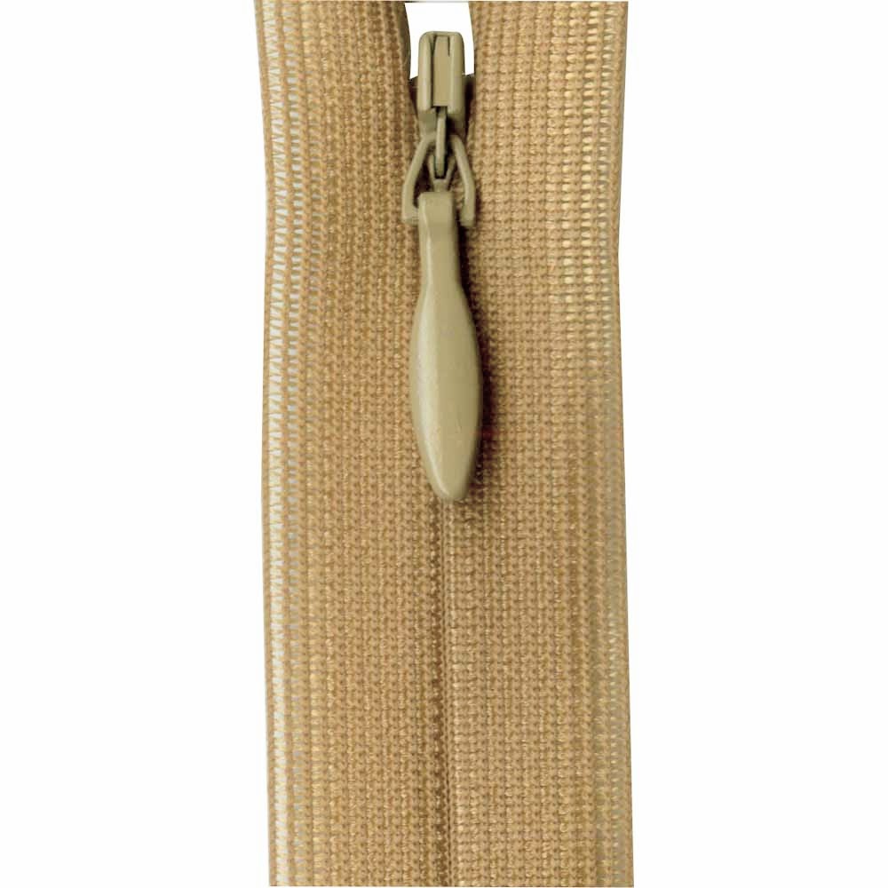Invisible Closed End Zipper 60cm (24″) - Beige