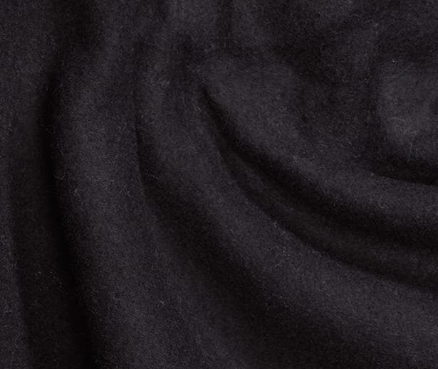 19" Remnant - Bamboo Cotton Stretch Brushed Sweatshirt Fleece - Black