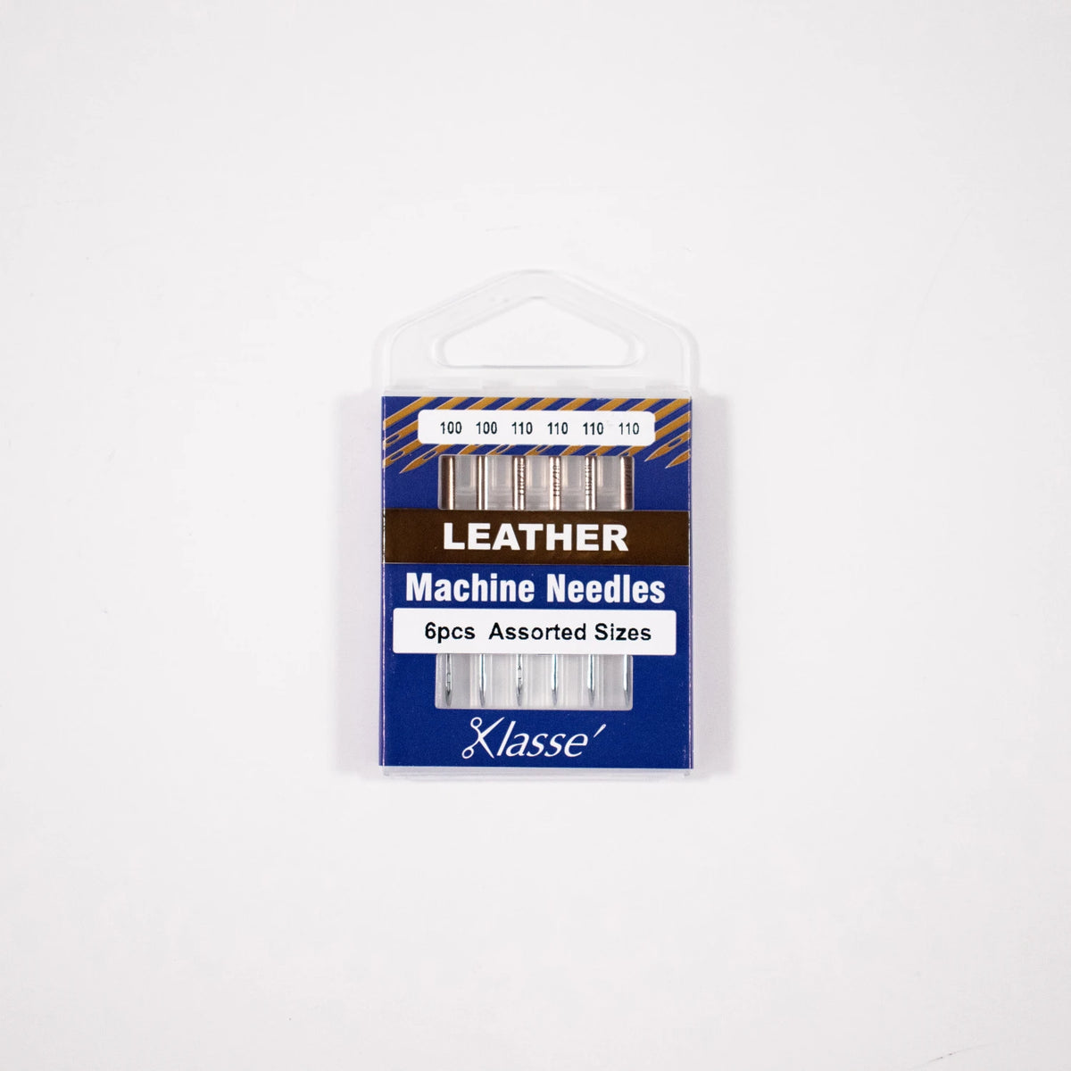 KLASSE´ Leather Needles Cassette - Assorted Sizes - 100/16 (x2), 110/18 (x4) - 6 count