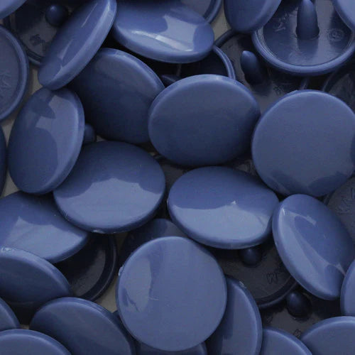 KamSnaps Plastic Snaps Size 20 - B32 Denim Blue - Glossy - Package of 20 Sets