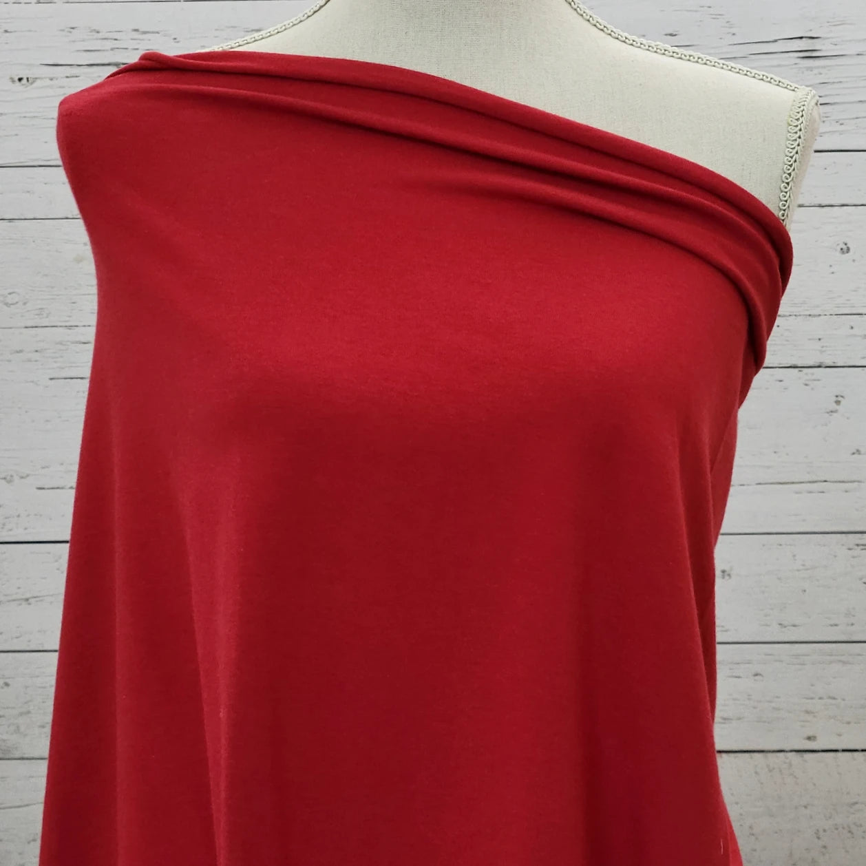 Bamboo Cotton Jersey - Chili Red