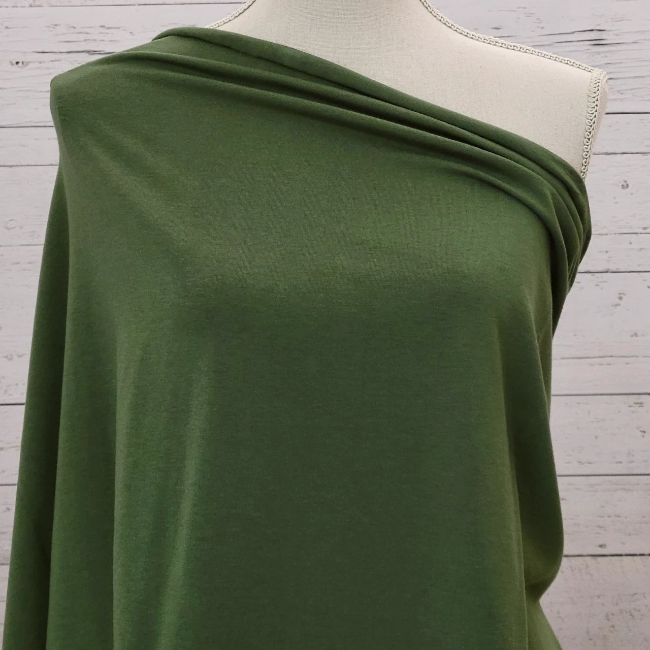 Bamboo Cotton Jersey - Moss Green