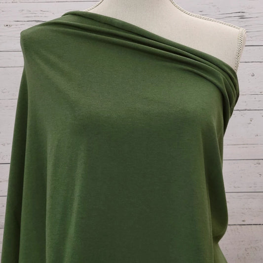 Bamboo Cotton Jersey - Moss Green