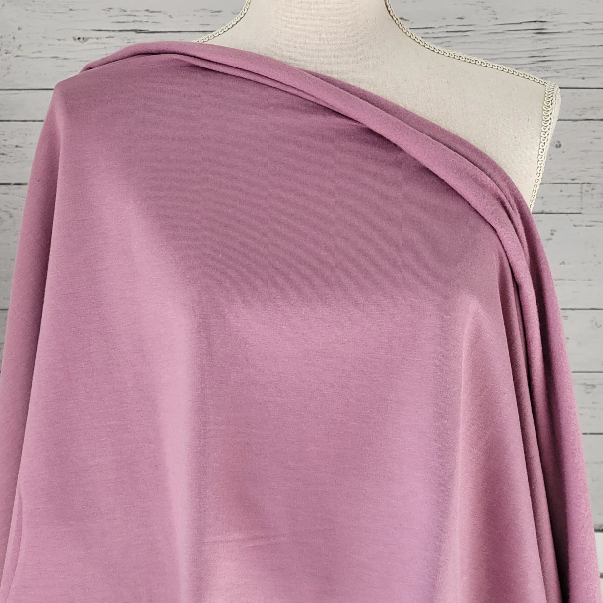 Bamboo Cotton Stretch Brushed Sweatshirt Fleece - Wisteria - 1/2 Yard