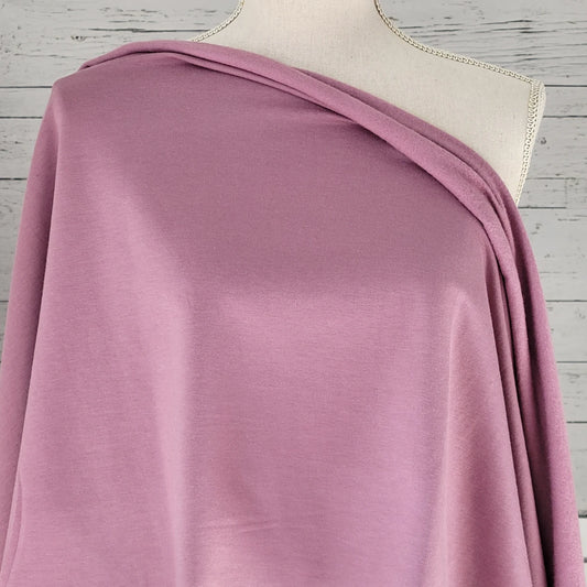 Bamboo Cotton Stretch Brushed Sweatshirt Fleece - Wisteria - 1/2 Yard