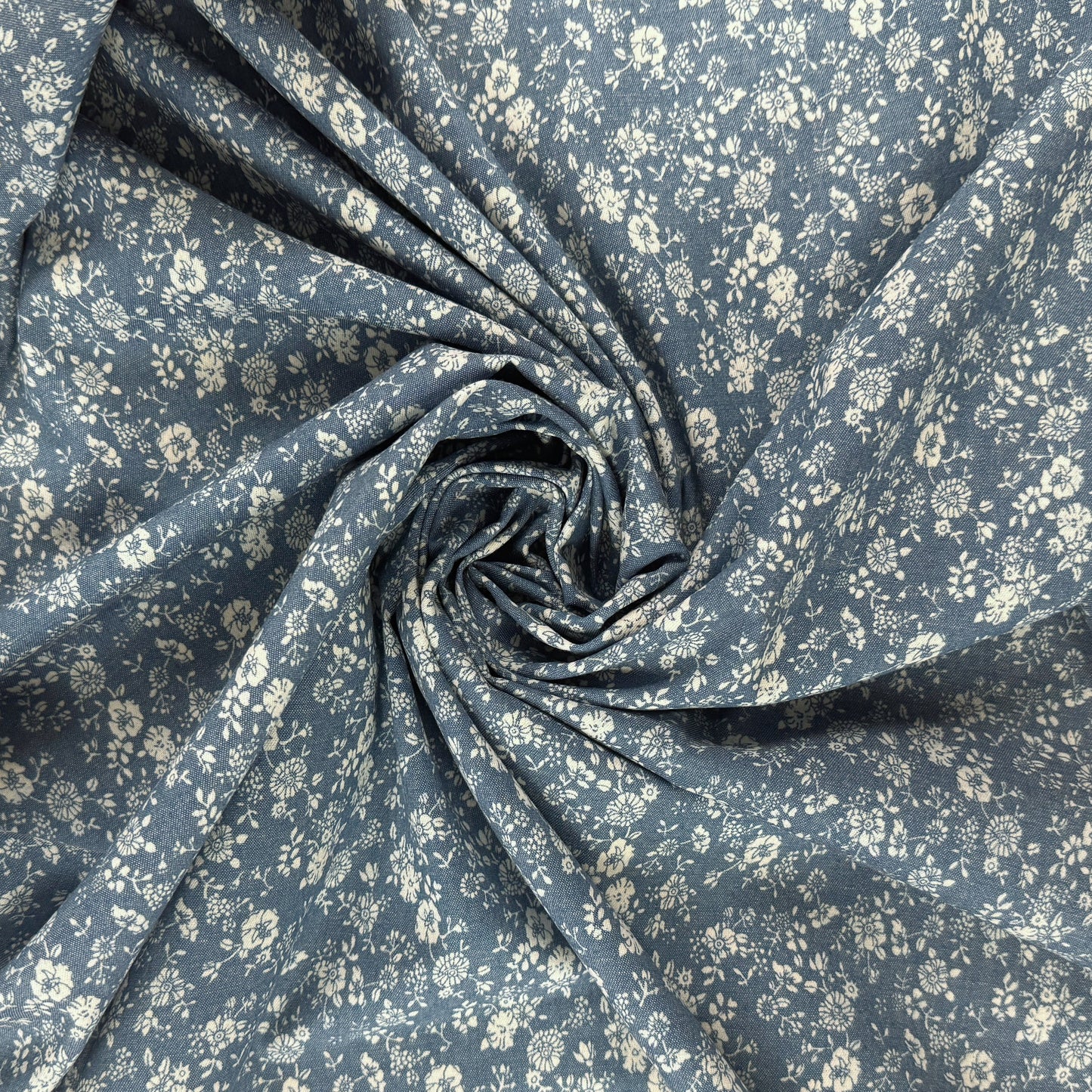 27" Remnant - Cotton Denim Print - Ditsy Floral