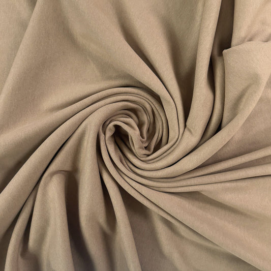 Organic Cotton 1x1 Rib Knit - Beige - Made In Canada