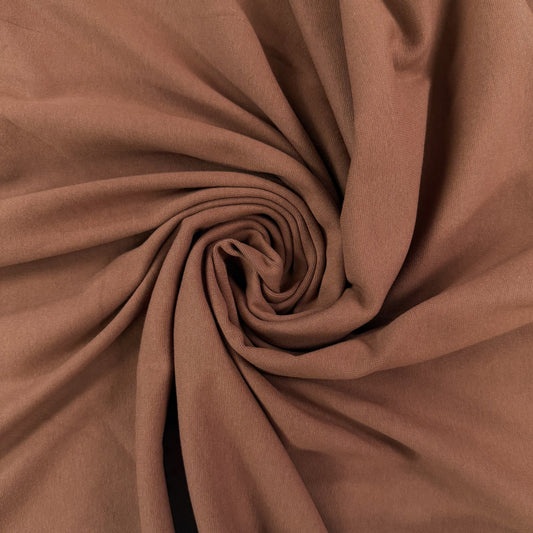 Organic Cotton 1x1 Rib Knit - Brick - Made in Canada