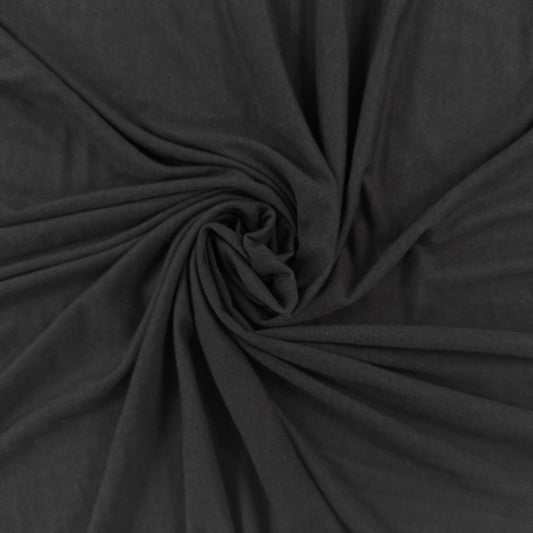 Tencel Lyocell Organic Cotton 1x1 Rib Knit - Black