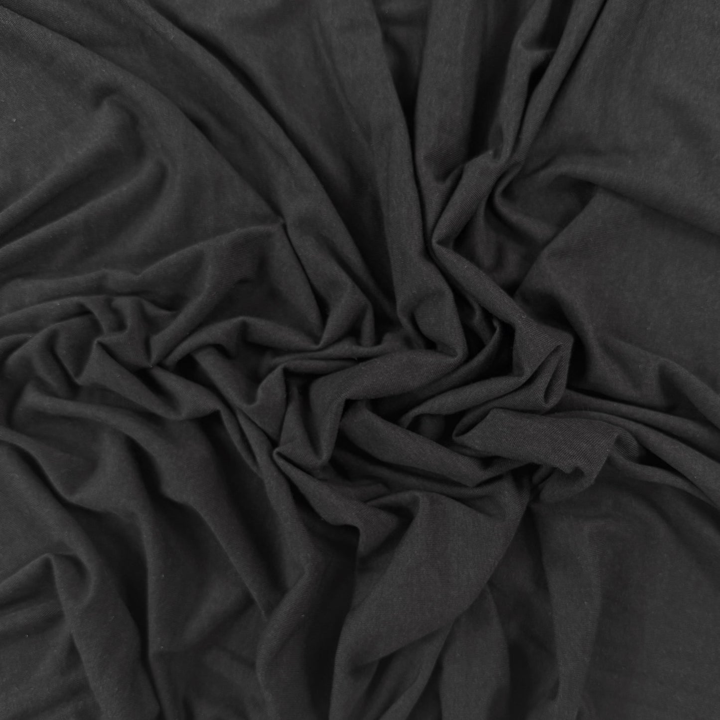 Tencel Lyocell Organic Cotton 1x1 Rib Knit - Black