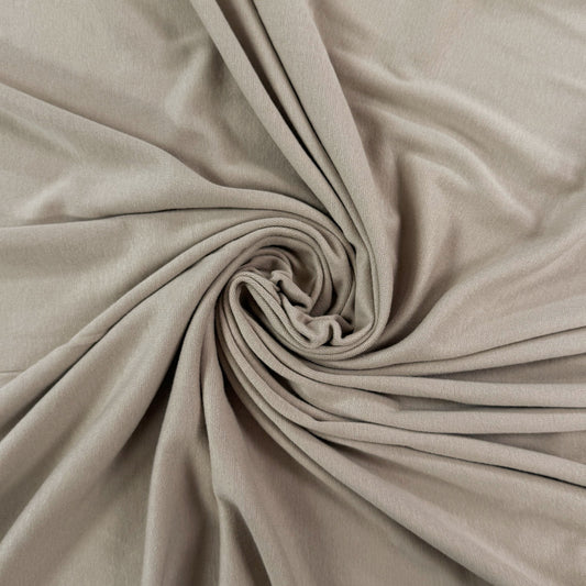 Bamboo Cotton 1x1 Rib Knit - Fawn