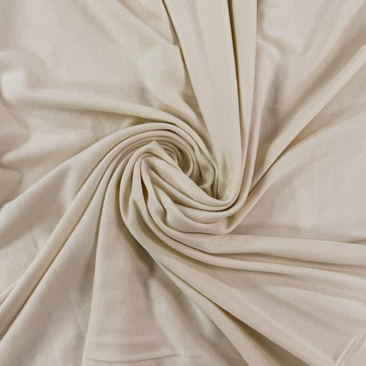 Bamboo Cotton 1x1 Rib Knit - Vanilla/Natural