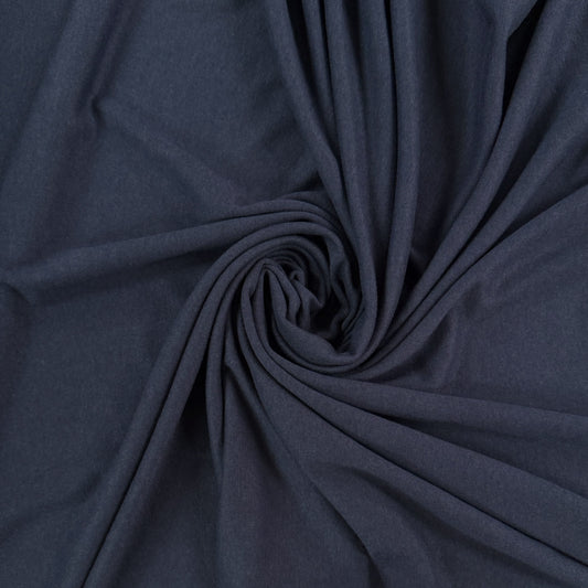 Bamboo Cotton 1x1 Rib Knit - Marine Navy