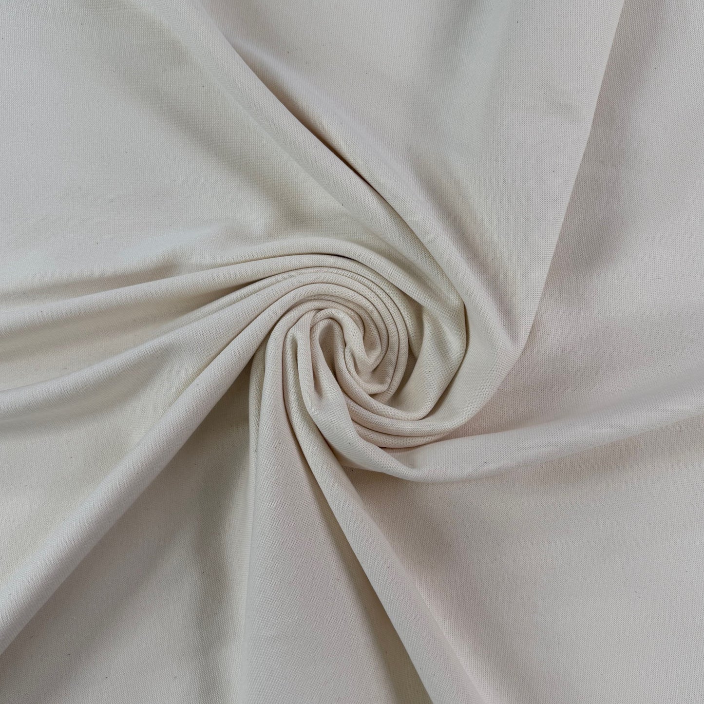 22" Remnant - Organic Cotton 1x1 Rib Knit - Ivory - Made in Canada