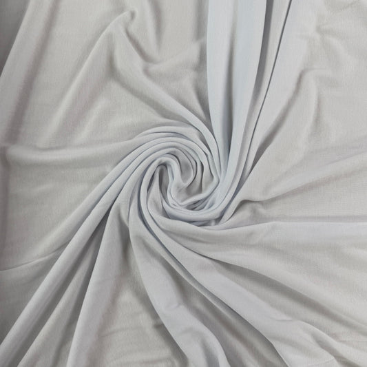 Bamboo Cotton 1x1 Rib Knit - White