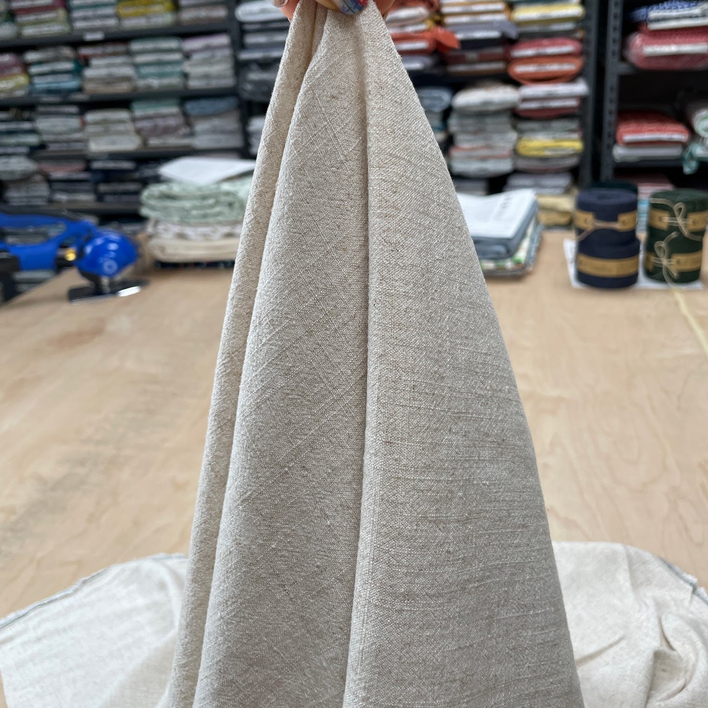 Silky Linen Viscose Noil - Natural