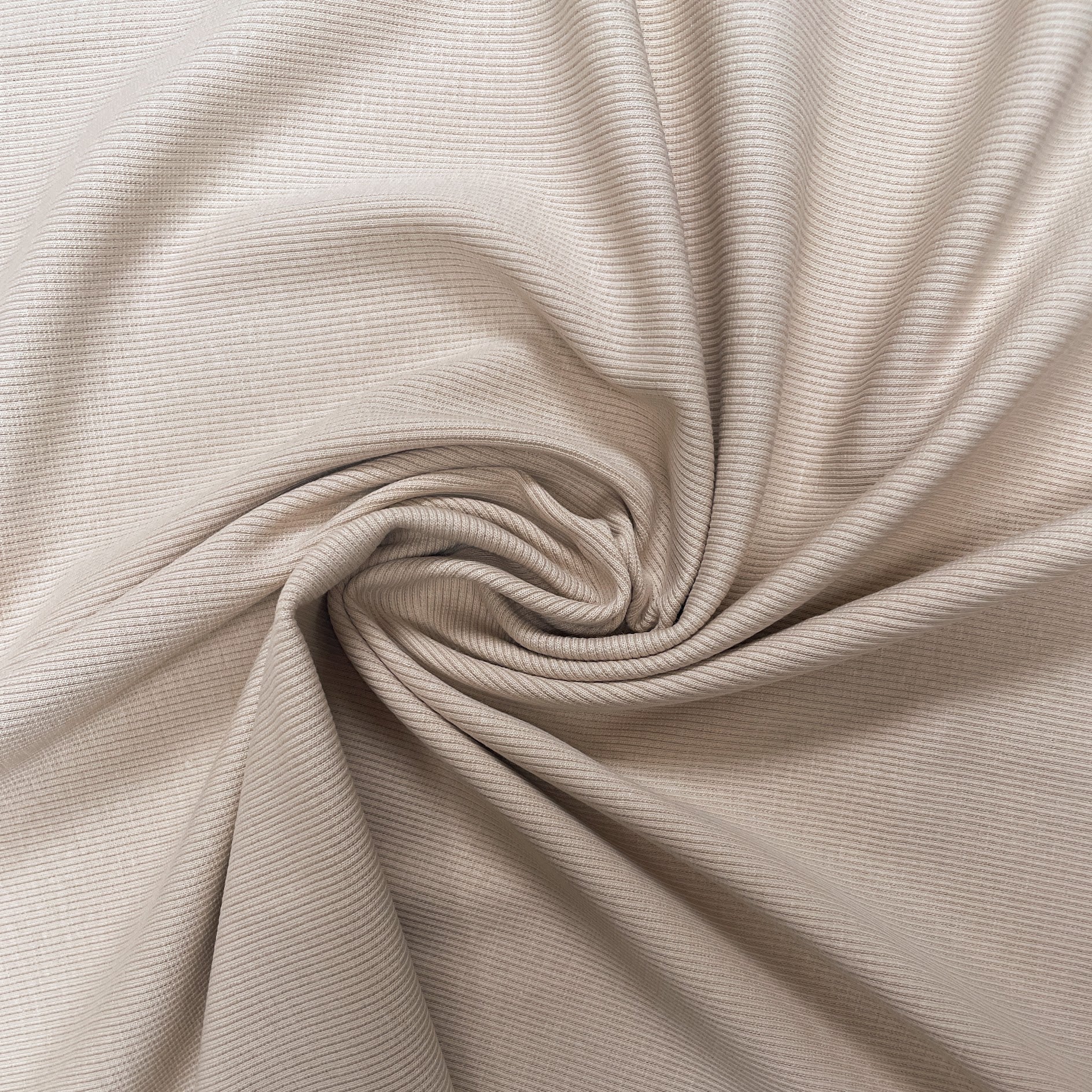 Cotton Rib Knit Coarse Fabric 552 Beige - 50cm 