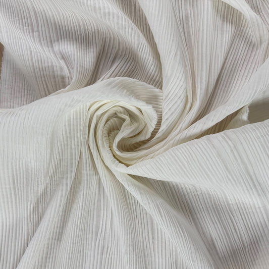 20" Remnant - Plisse Crepe - Off White - Film Studio Deadstock
