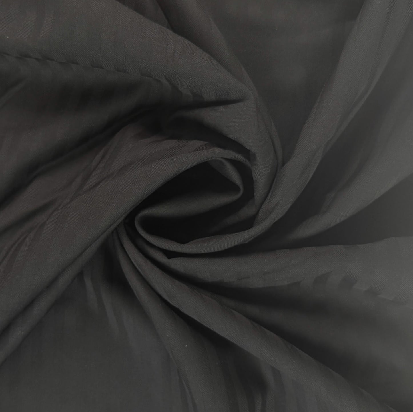 Tone on Tone Striped Italian Mohair Twill - Black - Film Studio Deadstock