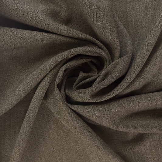 24" Remnant - Yarn Dyed Wool Twill - Heathered Brown - Film Studio Deadstock