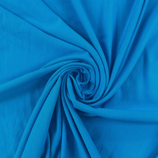 Bamboo Cotton French Terry - Turquoise Blue