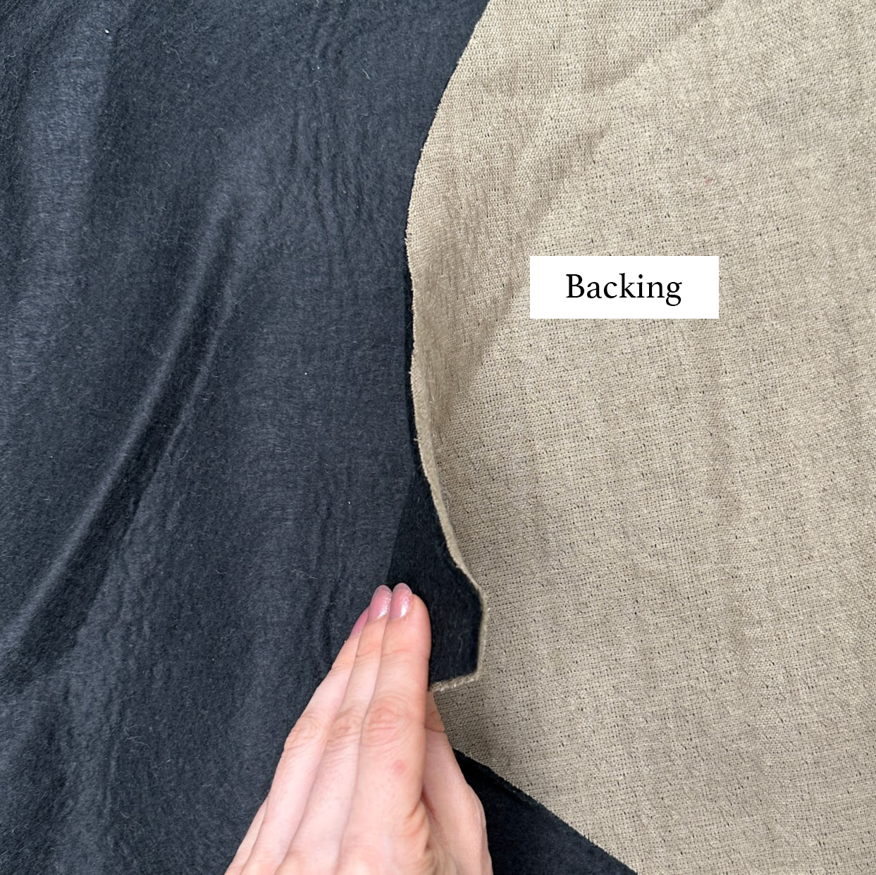 Cotton Canvas Backed Wool Felt Wadding - for tailoring / sleeve heads / etc - 36" Wide