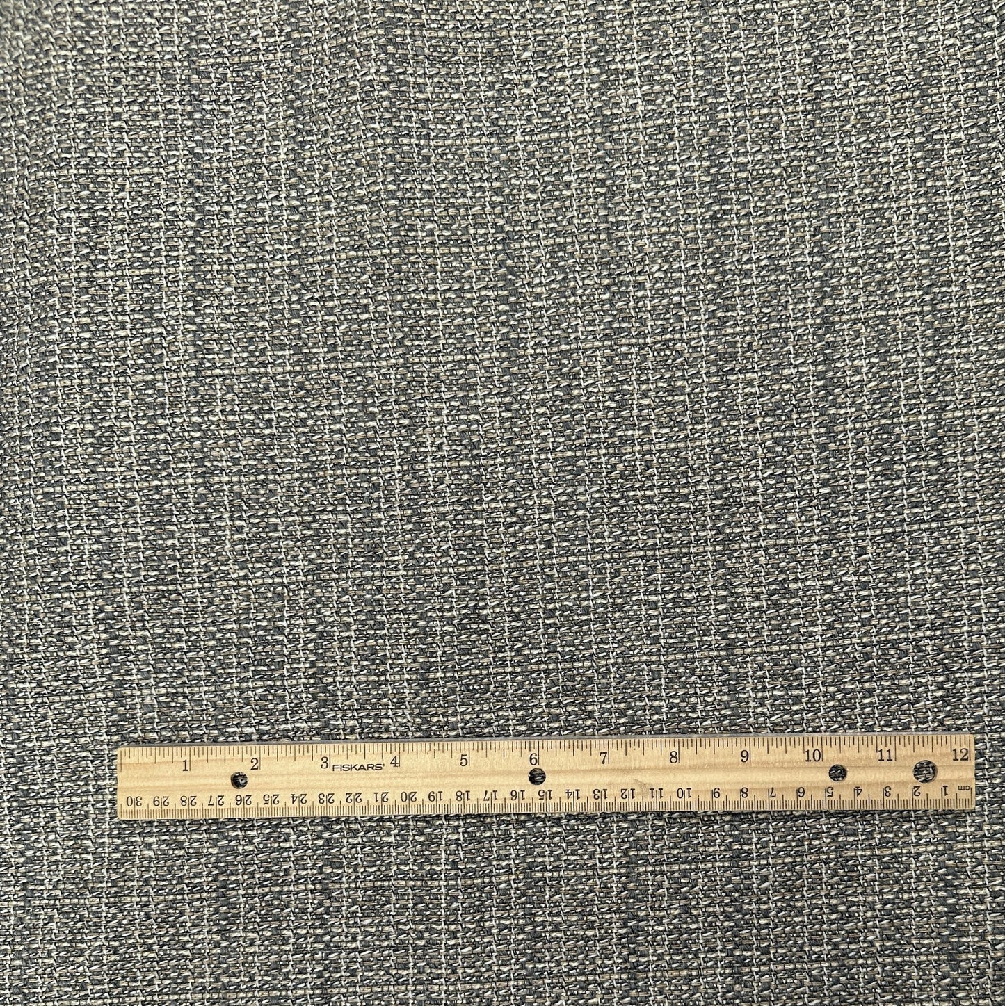 Cotton Rayon Blend Tweed Coating - Beige / Grey- Deadstock