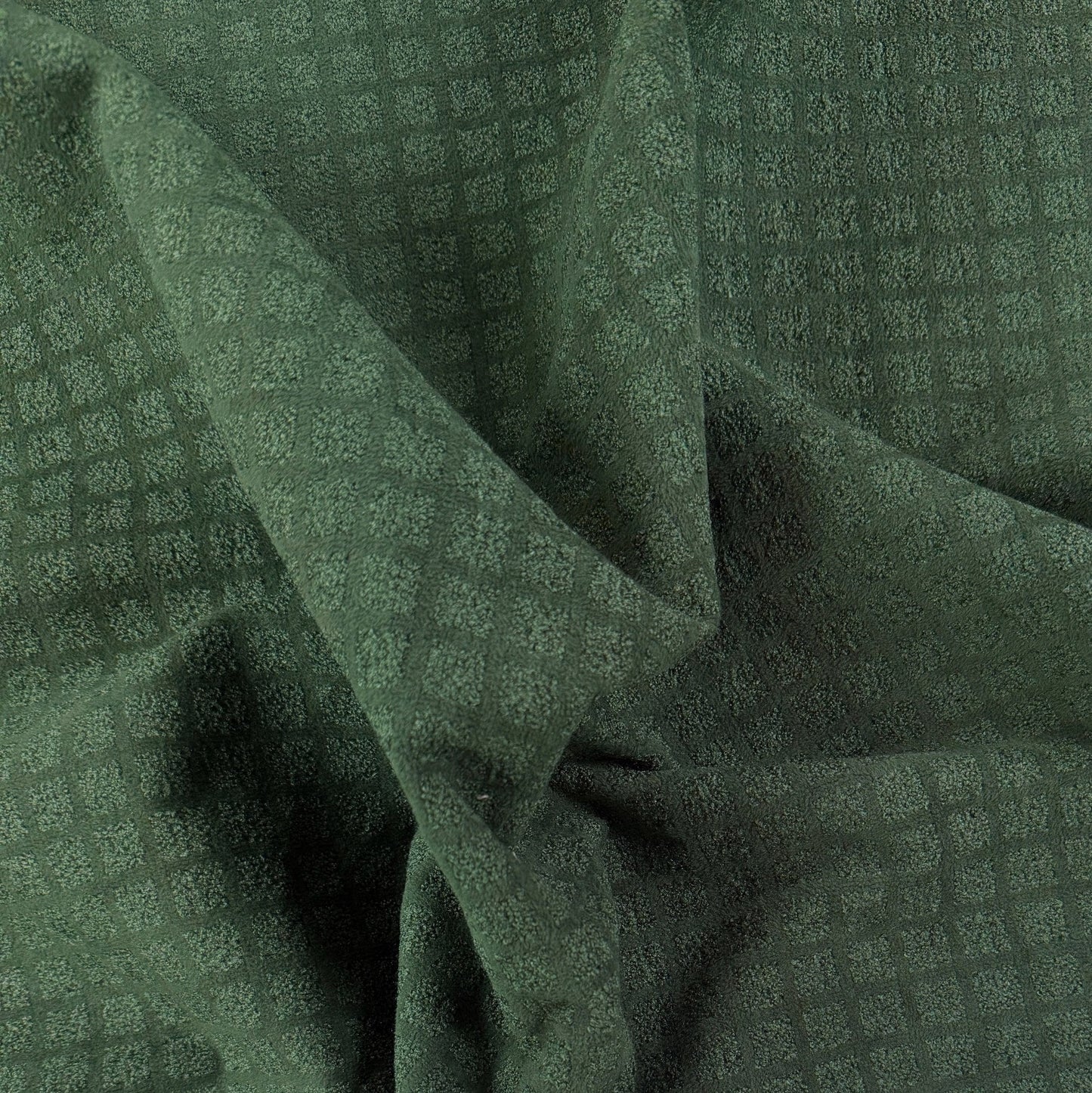 Polyester Velvet Upholstery Fabric  - Green - Film Studio Deadstock
