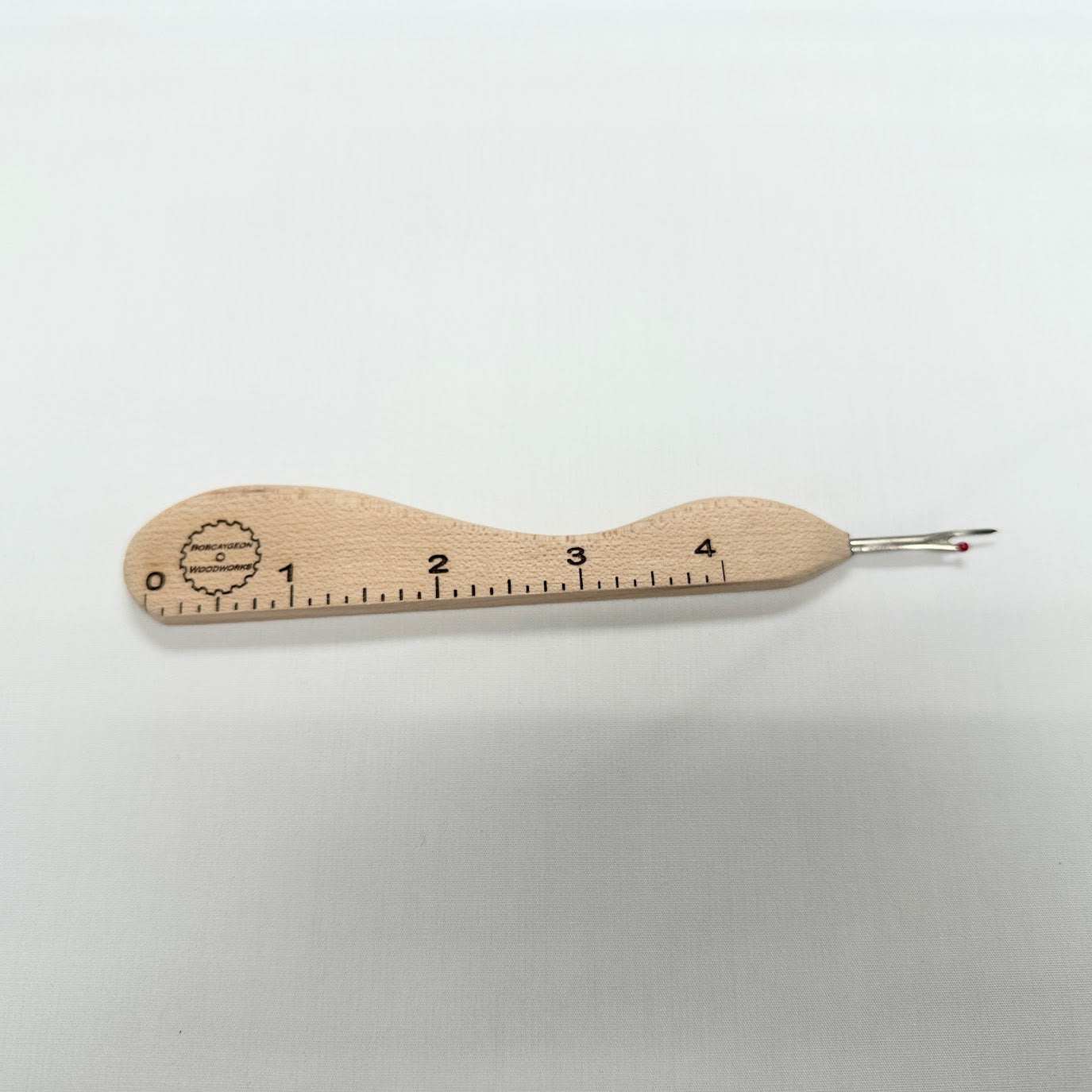 Solid Maple Wood Seam Ripper with Ruler - Handmade in Canada