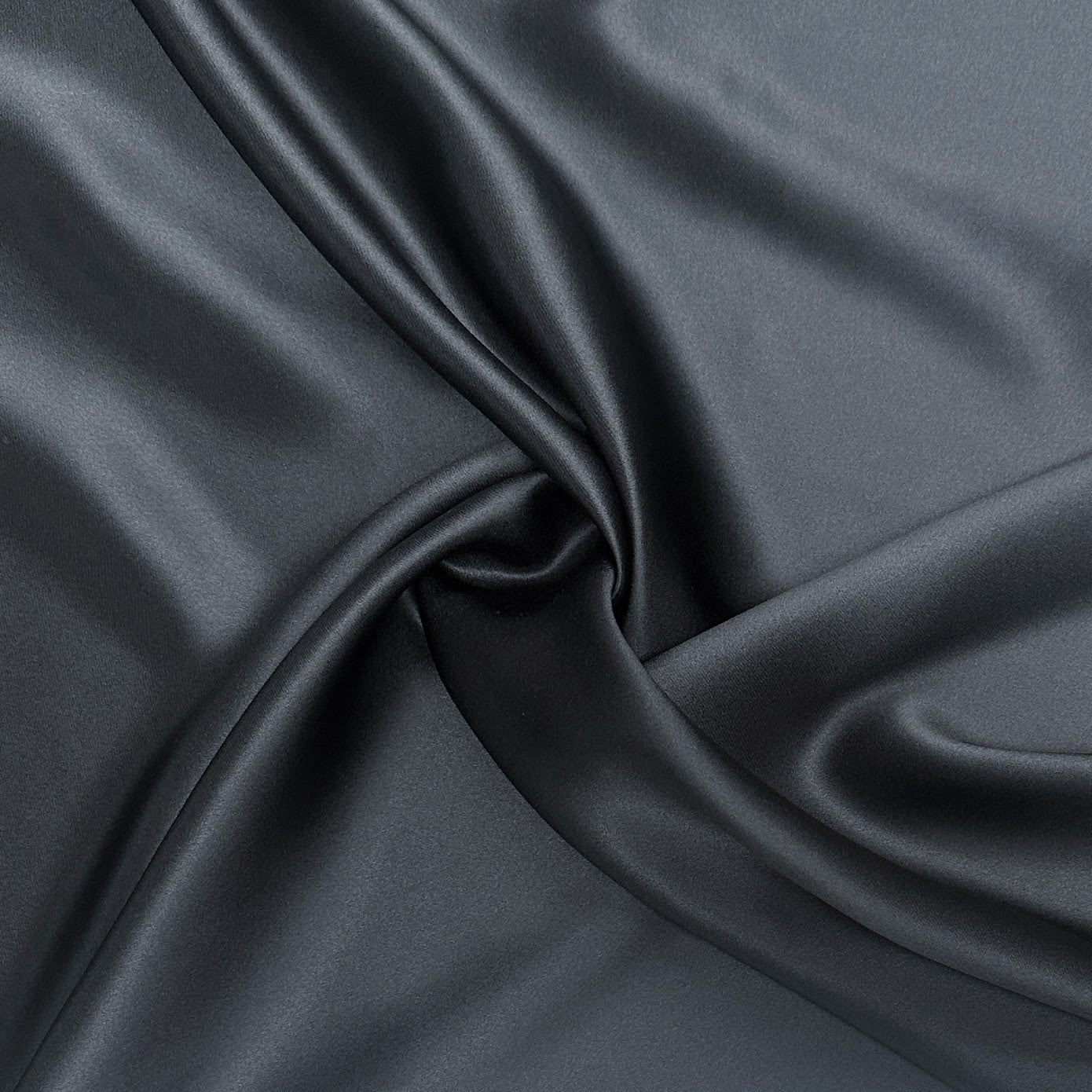 Mulberry Silk Charmeuse - Black - 19 Momme