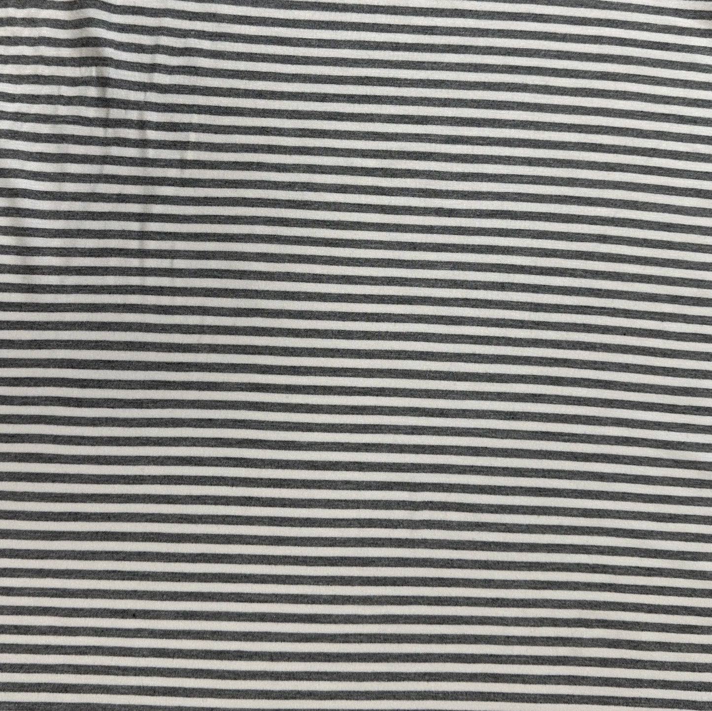 Bamboo Jersey - Charcoal Grey/White Stripes 4mm