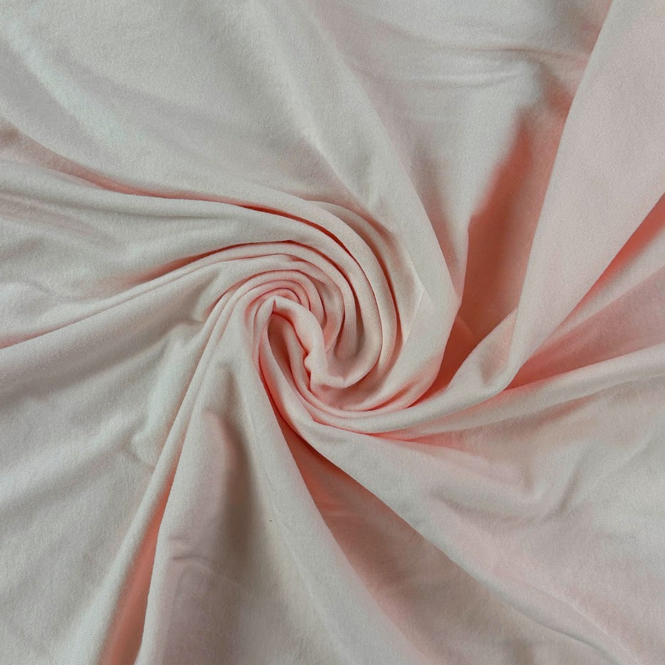 16" Remnant - Organic Cotton Jersey Knit - Light Pink - Local Deadstock
