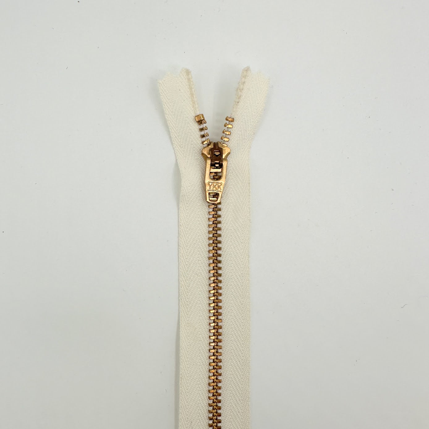 #4.5 Brass Zippers - 24" - Natural - Close Ended