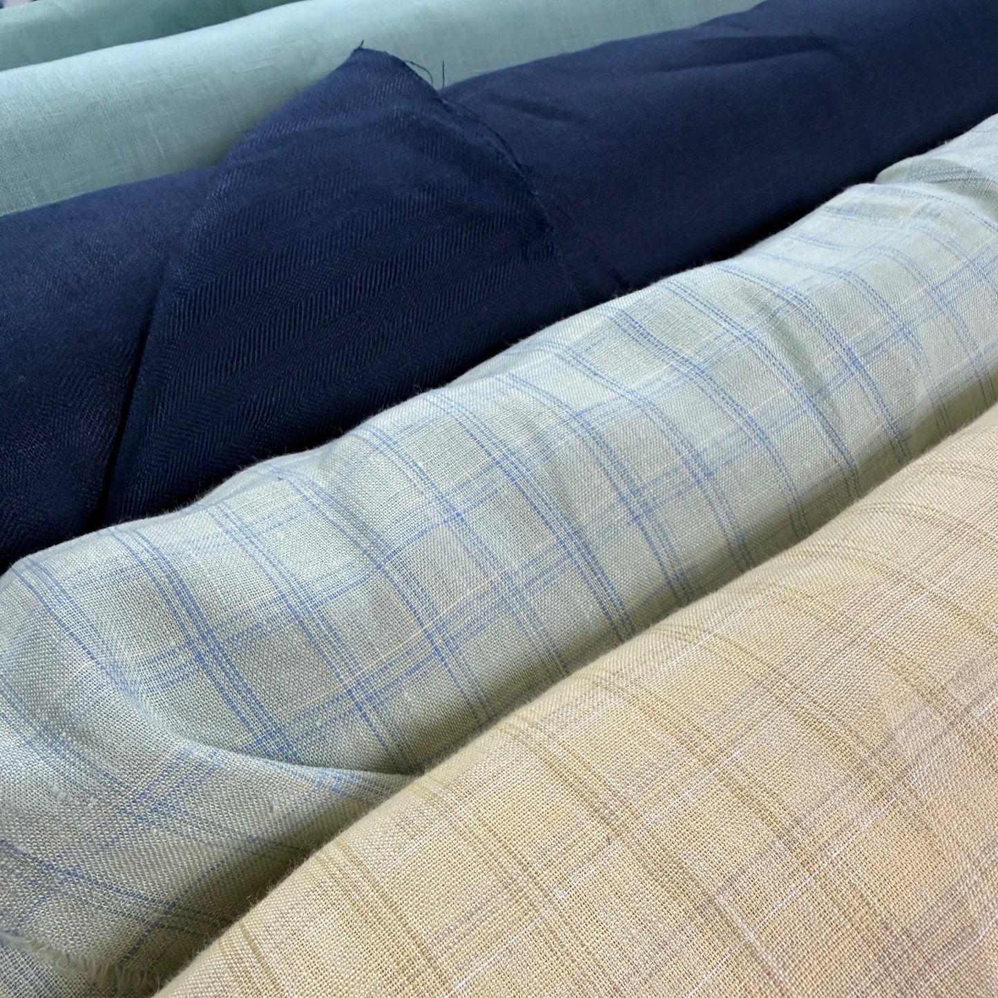 Yarn Dyed European Linen - Butter Yellow Plaid - 59"