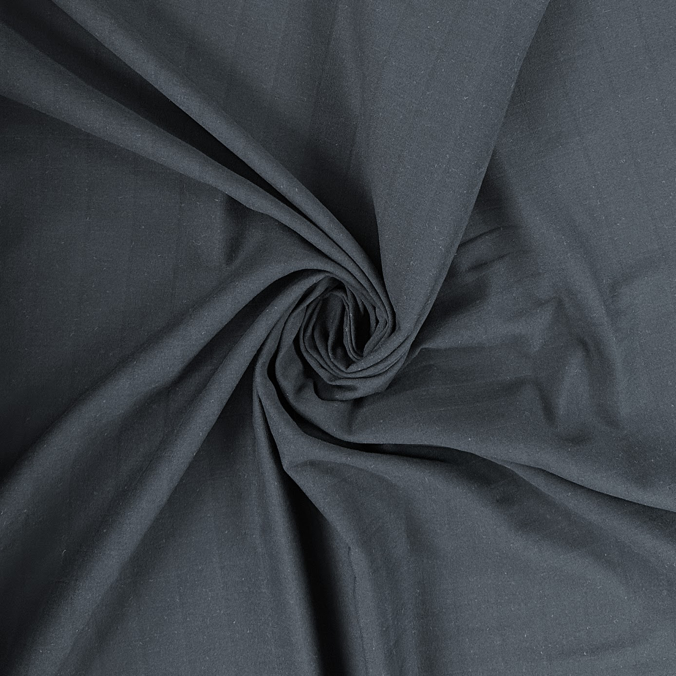 44" Remnant - Organic Cotton Checked Double Gauze - Black