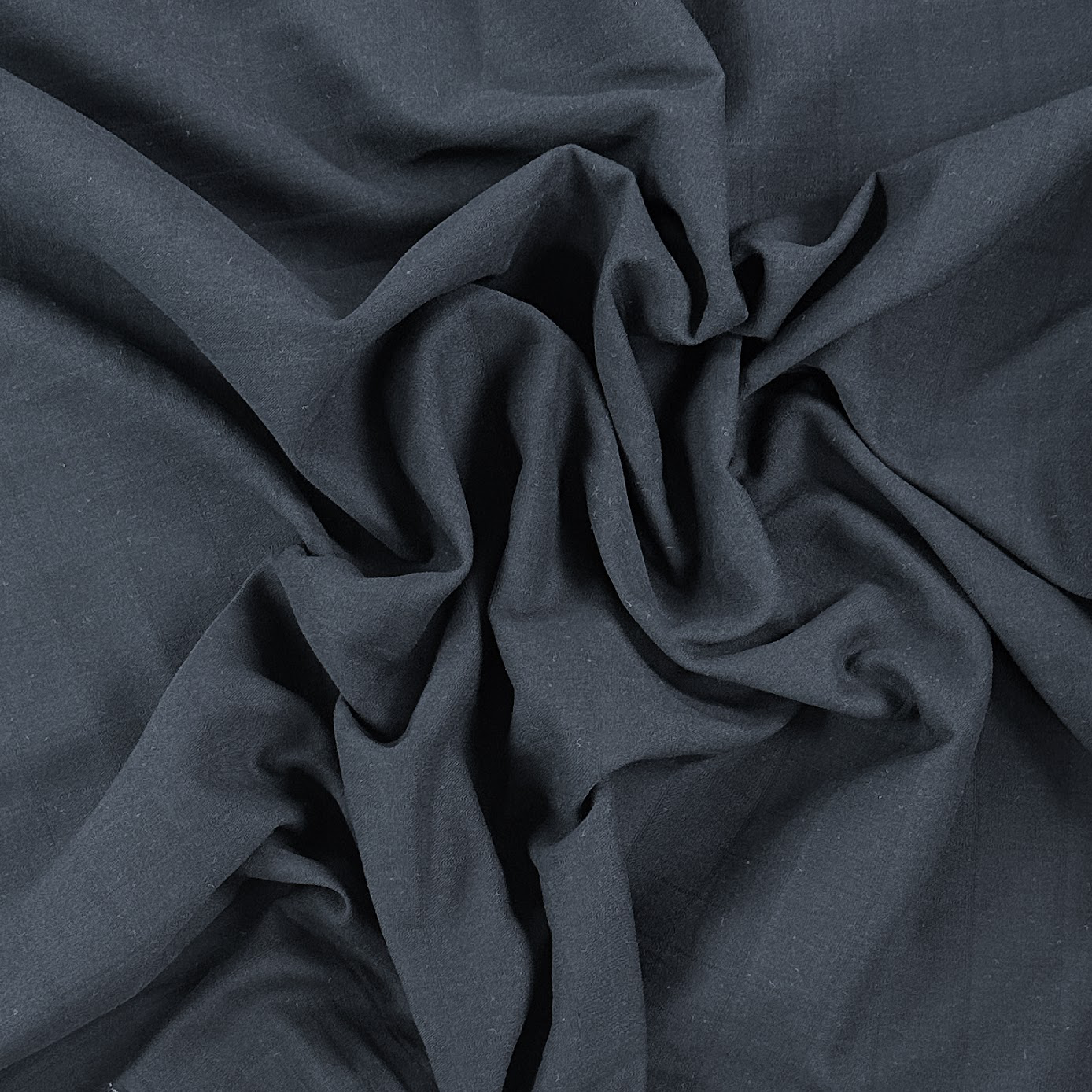 44" Remnant - Organic Cotton Checked Double Gauze - Black