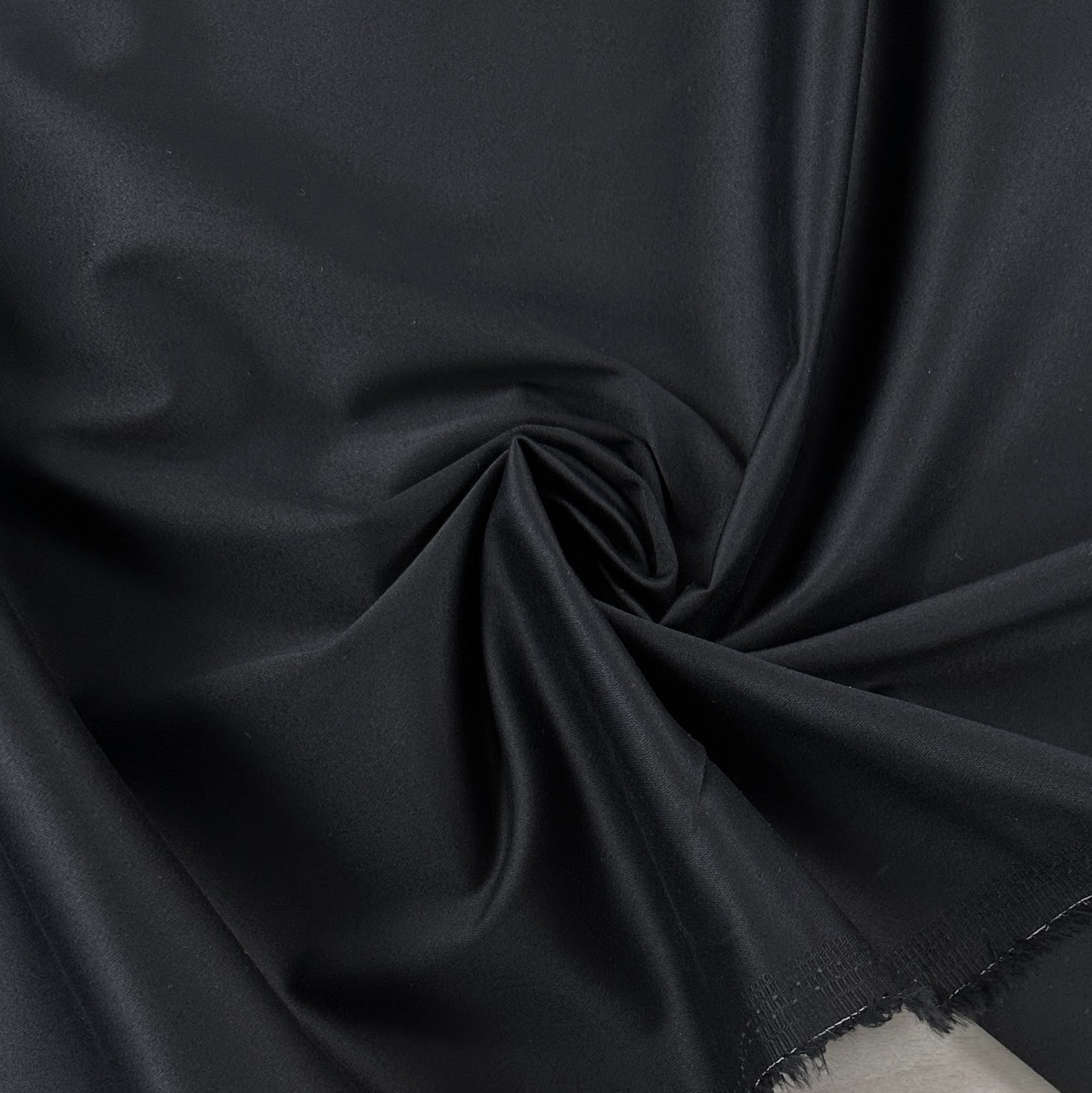 Stretch Cotton Sateen - Black Stretch Cotton Sateen - Black