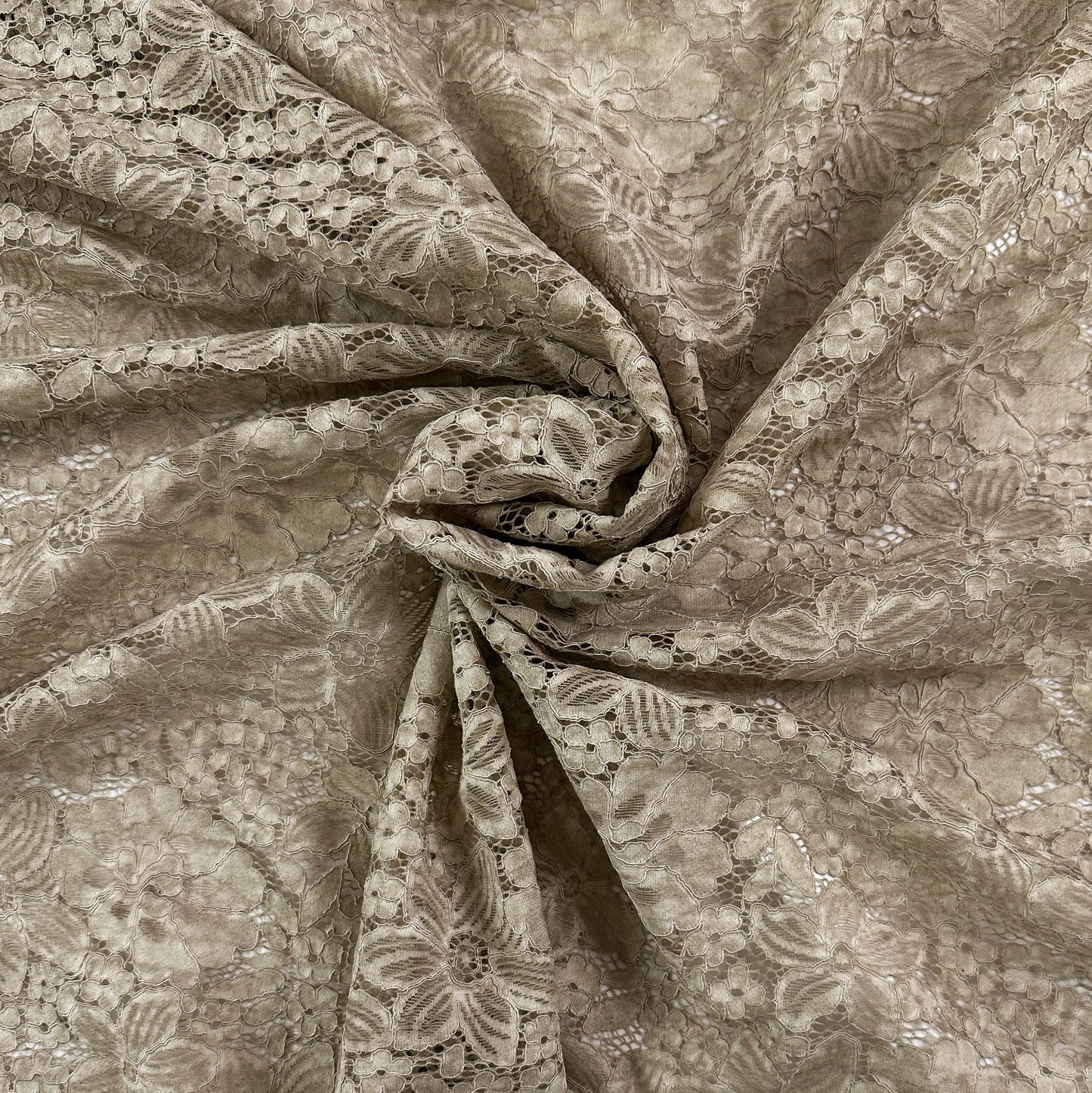 Vintage Dream Floral Lace - Nylon/Cotton/Rayon - Gold Taupe