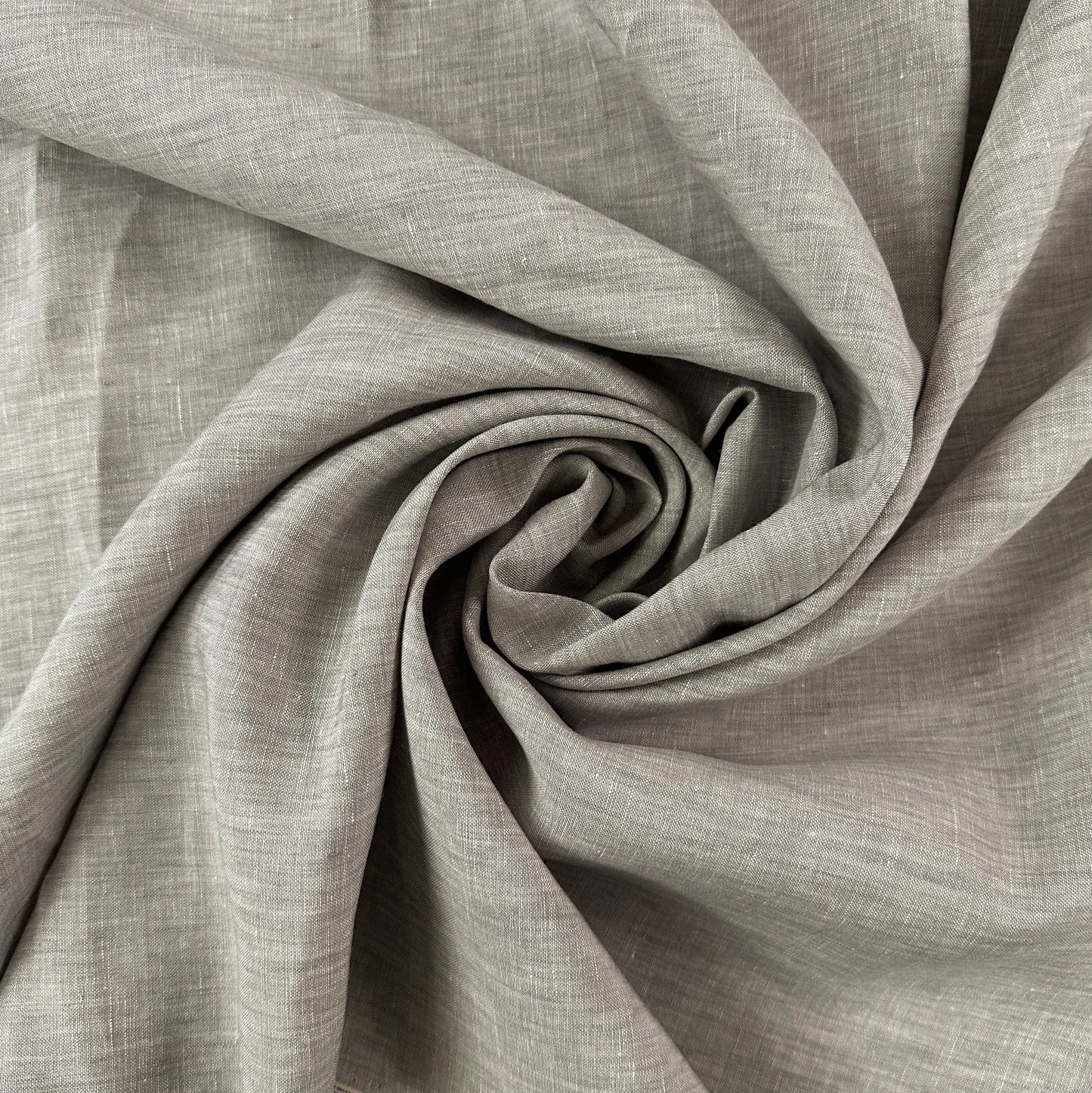 19" Remnant - Heathered Grey - Yarn Dyed Linen Fabric - Film Studio Deadstock