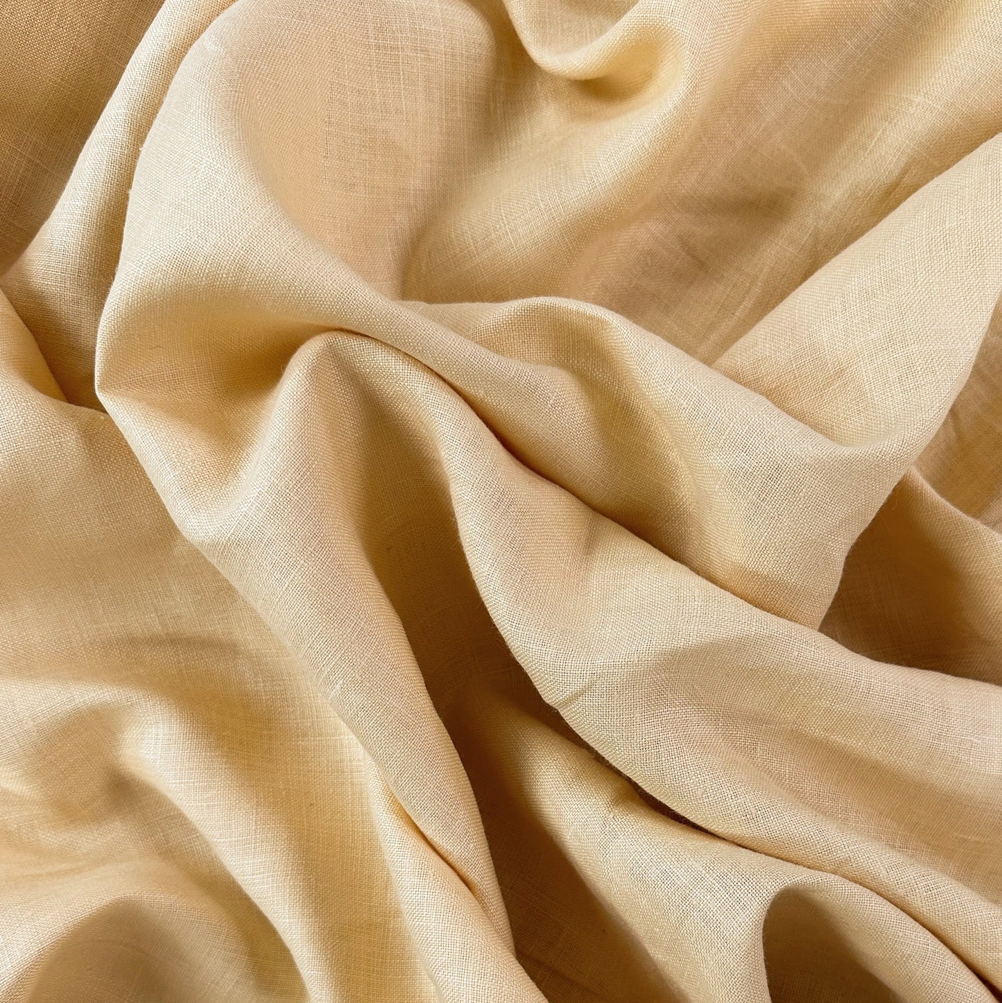 Butter Yellow - Linen Fabric - Film Studio Deadstock