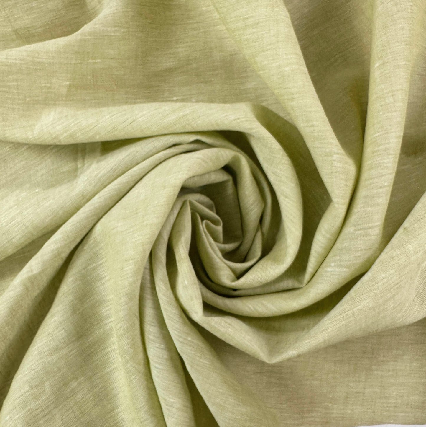 Pale Heathered Pastel Green - Yarn Dyed Linen / Cotton Fabric - Film Studio Deadstock