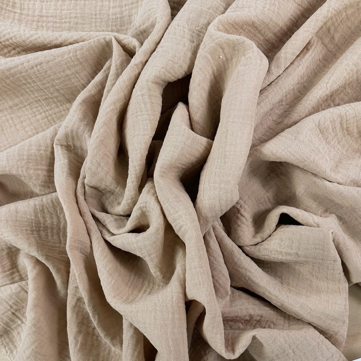Cotton Double Gauze - Wheat - Local Deadstock