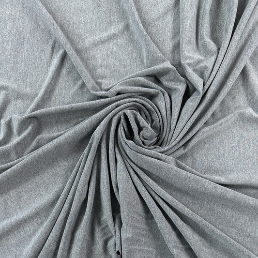 22" Remnant - Sorona Bamboo Jersey Knit - Heathered Grey - Local Deadstock - Made in Canada